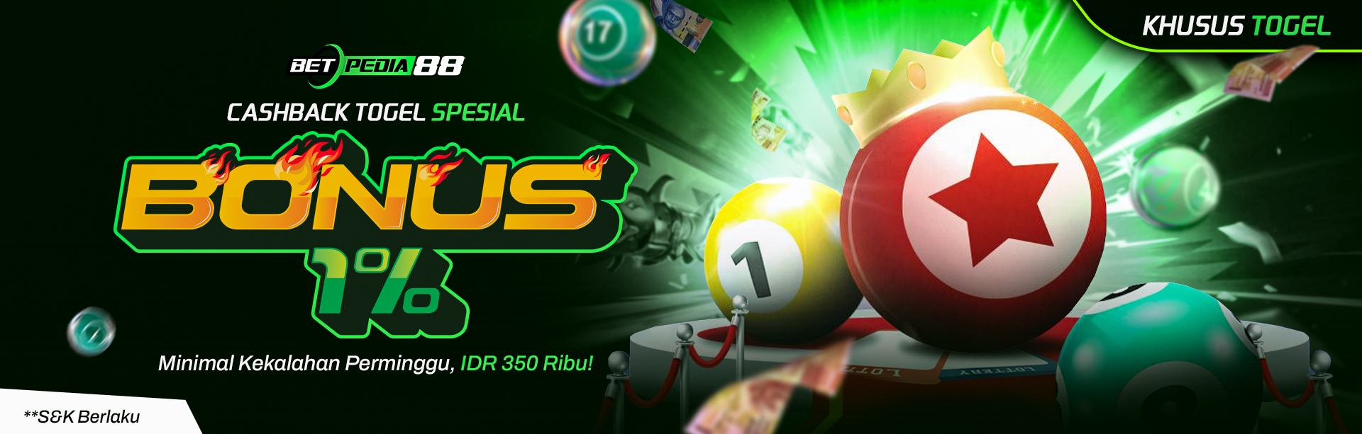 BONUS CASHBACK TOGEL 1%%