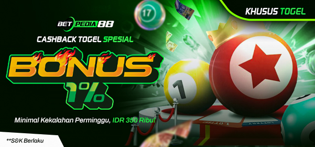 BONUS CASHBACK TOGEL 1%%